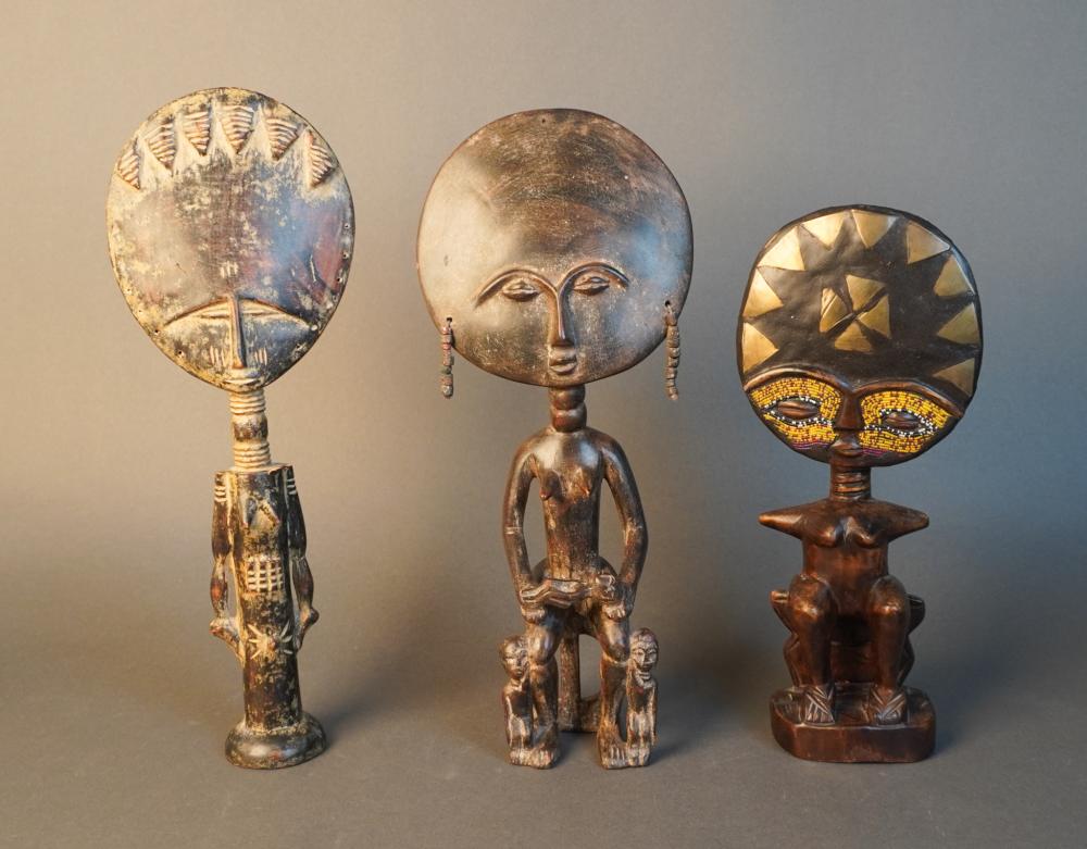 THREE AFRICAN/OCEANIC CARVED WOOD