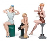 THREE AIRCRAFT NOSE ART RESIN