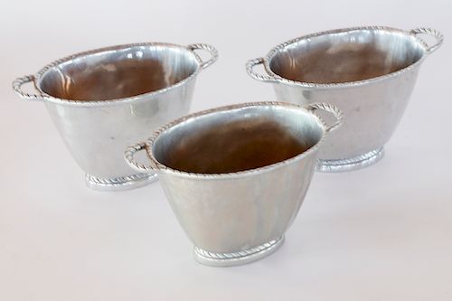 THREE ALUMINUM OVAL ICE