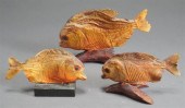 THREE AMAZONIAN FAUX TAXIDERMI