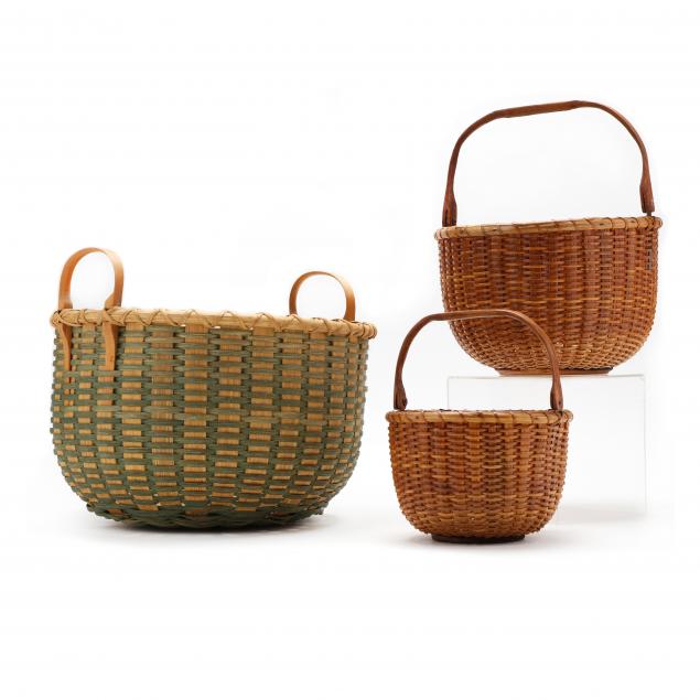THREE AMERICAN BASKETS 20th