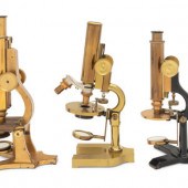 Three American Brass Microscop