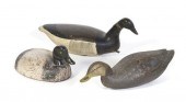 Three American Carved Wood and