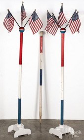 THREE AMERICAN FLAG DISPLAY PO