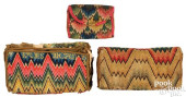 THREE AMERICAN FLAME STITCH PU
