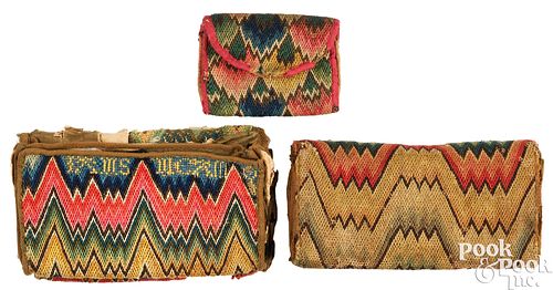 THREE AMERICAN FLAME STITCH