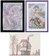THREE AMERICAN FOLK ART WORKS(