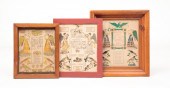 THREE AMERICAN FRAKTUR. Printe