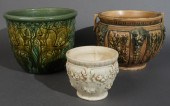 THREE AMERICAN GLAZED POTTERY