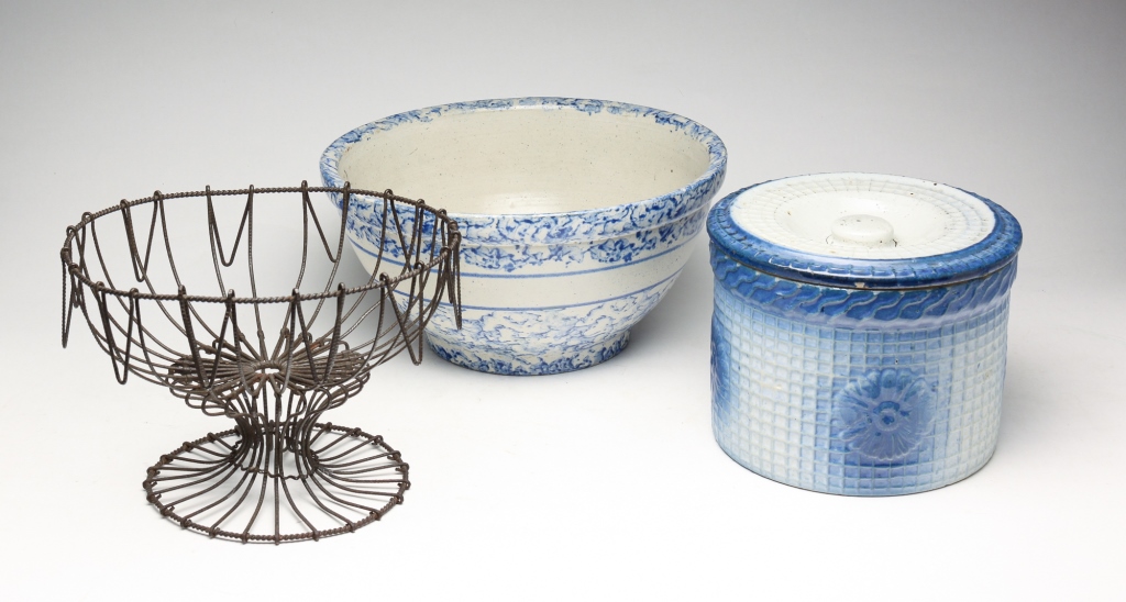 THREE AMERICAN HOUSEHOLD ITEMS.