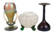 THREE AMERICAN IRIDESCENT ART
