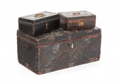 THREE AMERICAN LEATHER COVERED