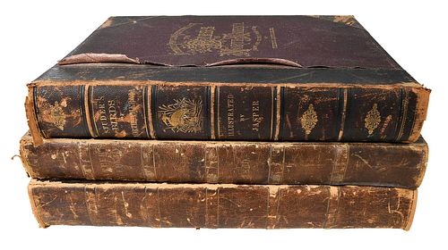 THREE AMERICAN LEATHERBOUND