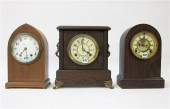 THREE AMERICAN MANTEL CLOCKS: