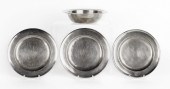 Three American pewter plates 1