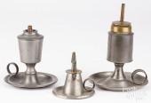 THREE AMERICAN PEWTER WHALE OI