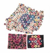 THREE AMERICAN QUILTS AND TOP.
