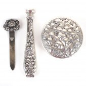 THREE AMERICAN REPOUSSE STERLI