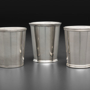 Three American Silver Julep Cups