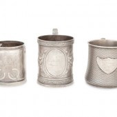 Three American Silver Mugs
Woo