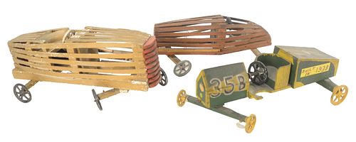 THREE AMERICAN SOAP BOX DERBY CAR