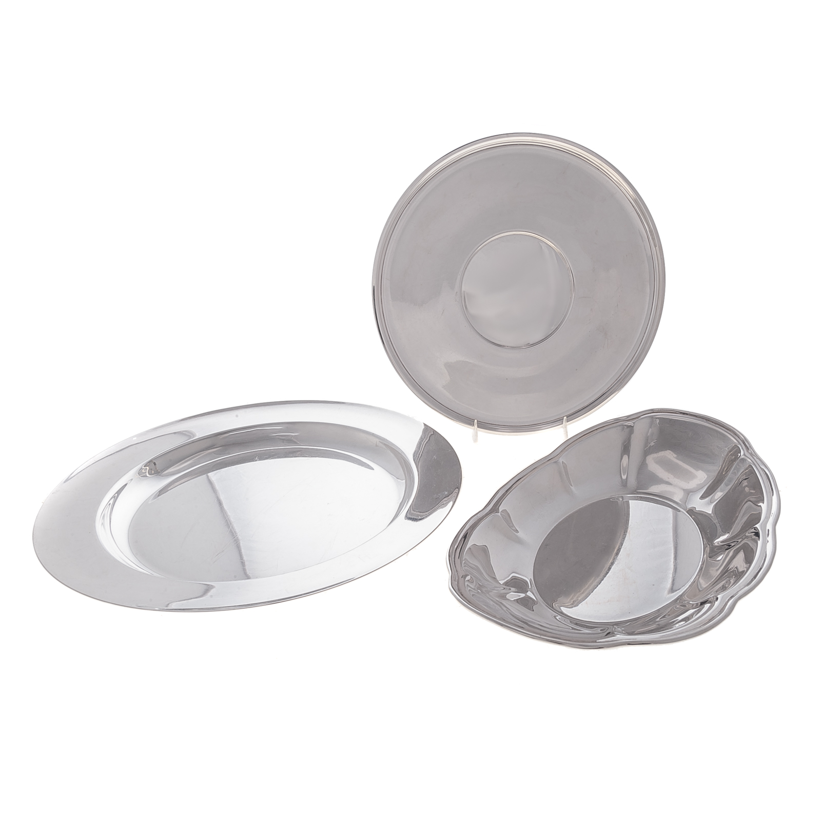 THREE AMERICAN STERLING DISHES