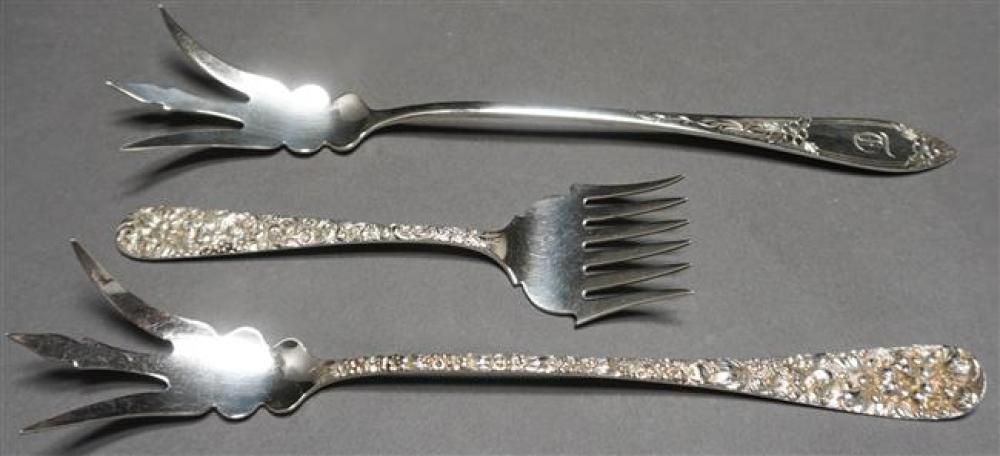 THREE AMERICAN STERLING SILVER FLAT
