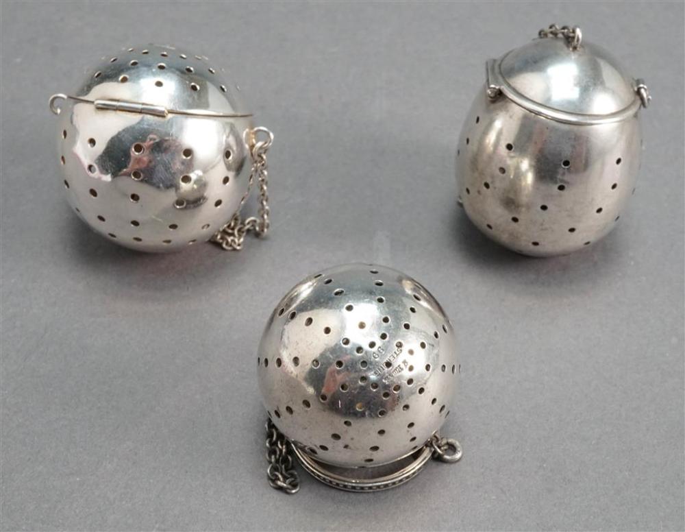 THREE AMERICAN STERLING TEA