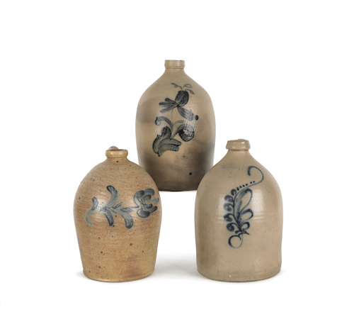 Three American stoneware jugs