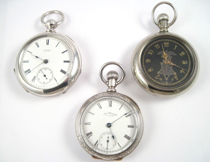 THREE AMERICAN WALTHAM OPENFACE