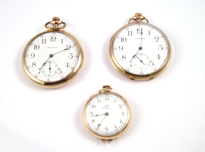 THREE AMERICAN WALTHAM OPENFACE
