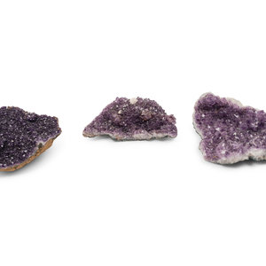 Three Amethyst Geode Specimens 