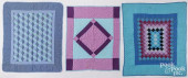 THREE AMISH COTTON PATCHWORK Q