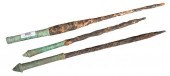 THREE ANCIENT GREEK BRONZE DAG