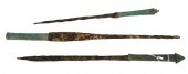 THREE ANCIENT GREEK BRONZE DAG