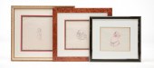 THREE ANIMATION DRAWINGS OF TH