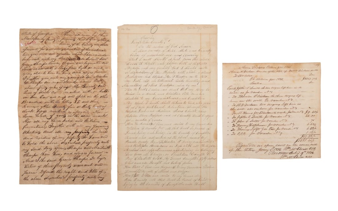 THREE ANTEBELLUM GEORGIA WILLS