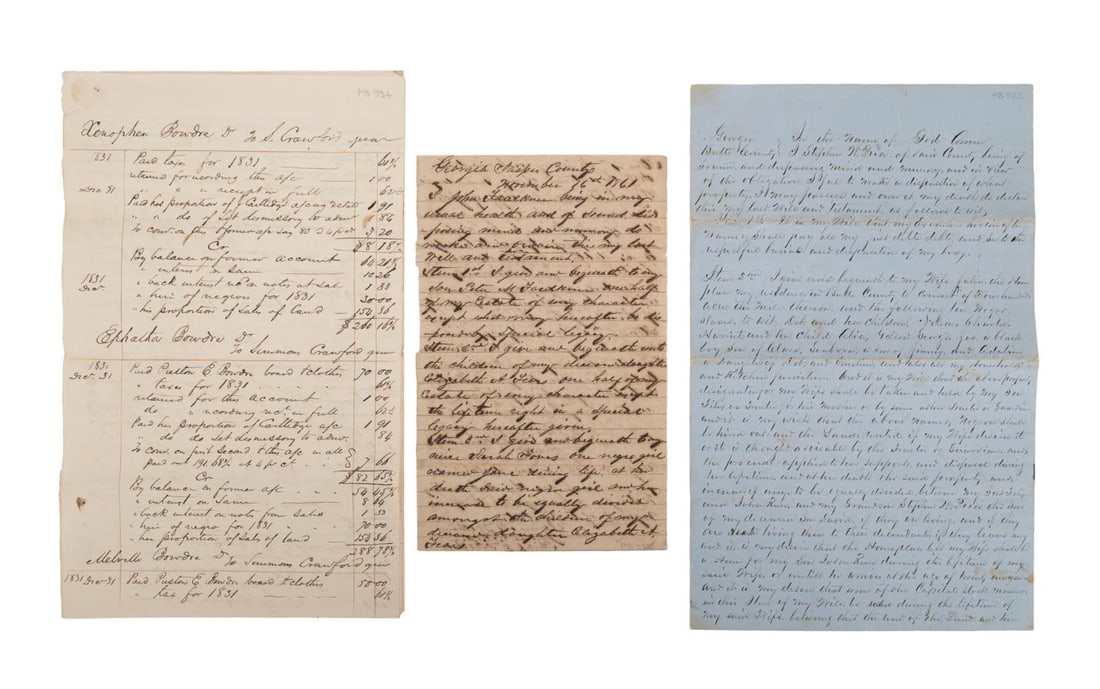 THREE ANTEBELLUM & RECONSTRUCTION