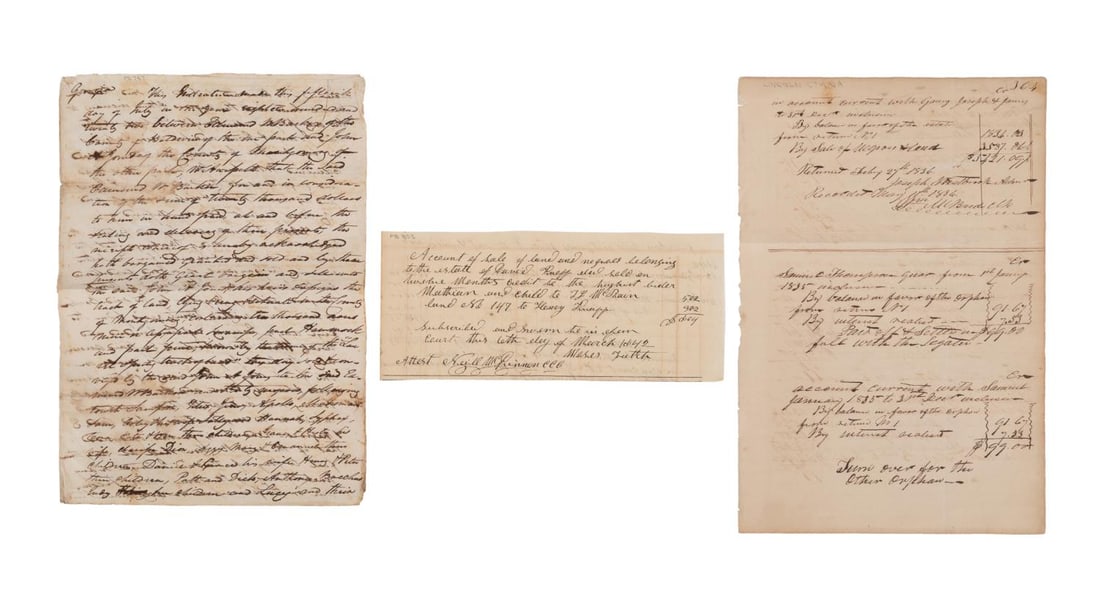 THREE ANTEBELLUM SLAVE AND LAND