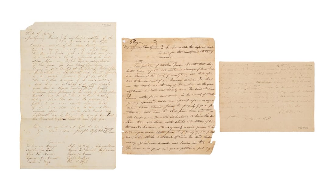 THREE ANTEBELLUM SLAVE DOCUMENTS