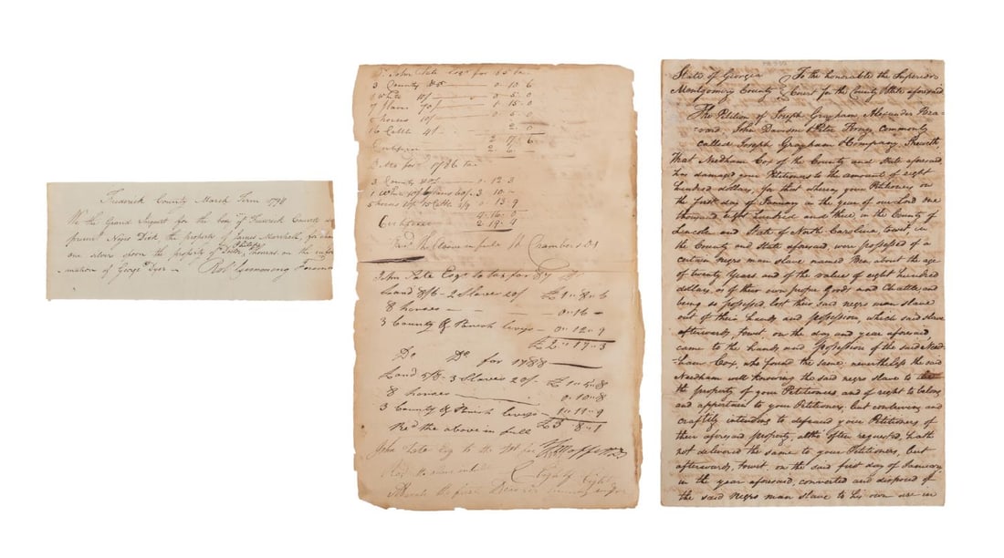 THREE ANTEBELLUM SLAVE RELATED