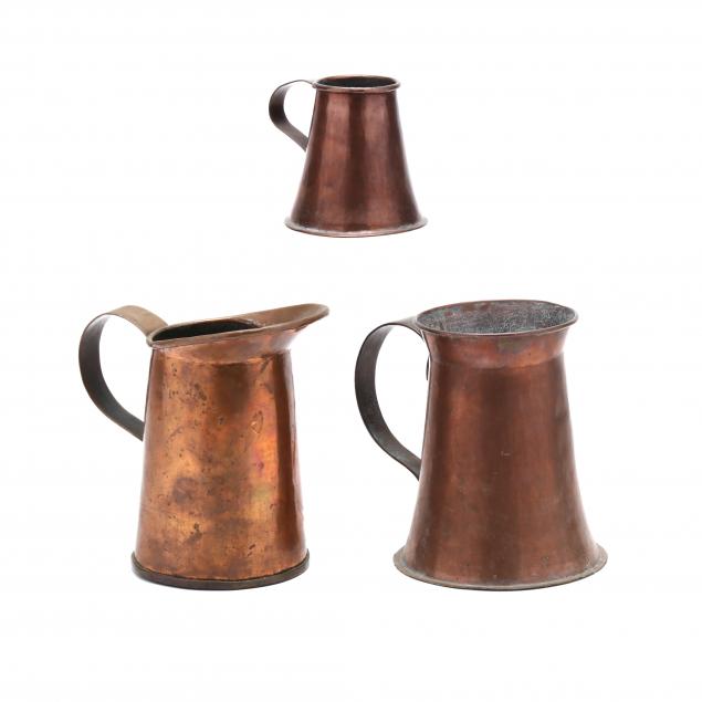 THREE ANTIQUE AMERICAN COPPER
