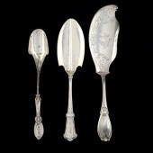 THREE ANTIQUE AMERICAN STERLIN