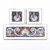 THREE ANTIQUE ART NOUVEAU LEAD