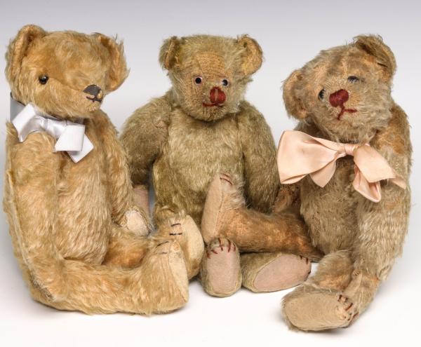 THREE ANTIQUE BEARS ATTRIBUTED
