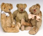 THREE ANTIQUE BEARS ATTRIBUTED