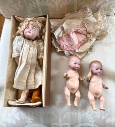 Three antique bisque head German