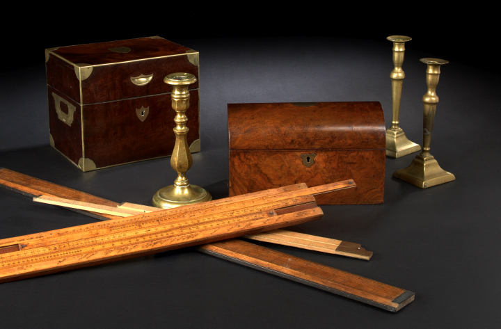 Three Antique Brass