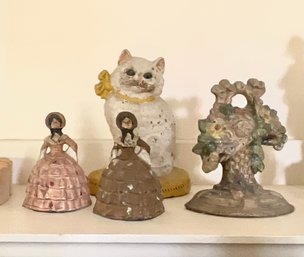 Three antique cast iron doorsteps
