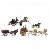 THREE ANTIQUE CAST IRON TOYS